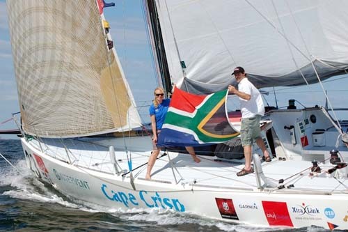 Nick Leggatt and Phillippa Hutton-Squire take 3rd in Leg 3 with Class40 Phesheya-Racing. © SW